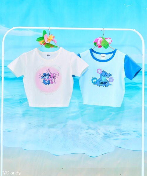 リ*ン様 Seiney blonde スティッチ&エンジェル　チビT スティッチ＆エンジェル / チビT（Tシャツ/カットソー）｜Seiney
