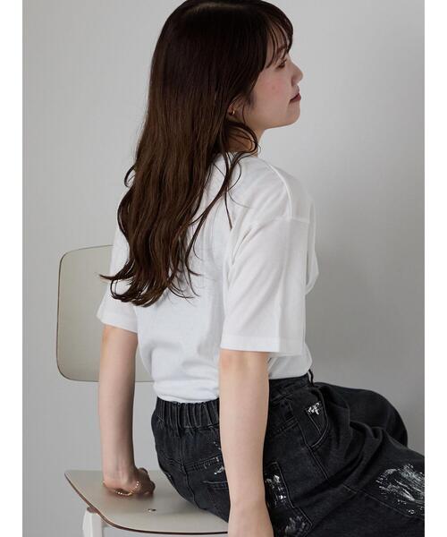 ehka sopo（エヘカソポ）の「わんこ刺繍Tシャツ（Tシャツ/カットソー・レディース・グリーン/ピンク/オフホワイト・F）」の16枚目の写真