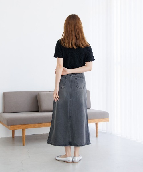 flower（フラワー）の「ハーフシャビーレーストップ3（Tシャツ/カットソー・レディース・アイボリー/ブラック・FREE）」の21枚目の写真