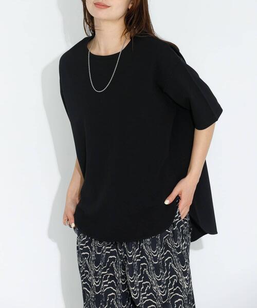 URBAN RESEARCH Sonny Label(アーバンリサーチサニーレーベル)の「カットジョーゼットハーフスリーブプルオーバー(Tシャツ/カットソー・レディース・ブラック/グレー系その他/オフホワイト・FREE)」の8枚目の写真