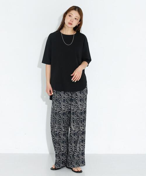 URBAN RESEARCH Sonny Label(アーバンリサーチサニーレーベル)の「カットジョーゼットハーフスリーブプルオーバー(Tシャツ/カットソー・レディース・ブラック/グレー系その他/オフホワイト・FREE)」の9枚目の写真