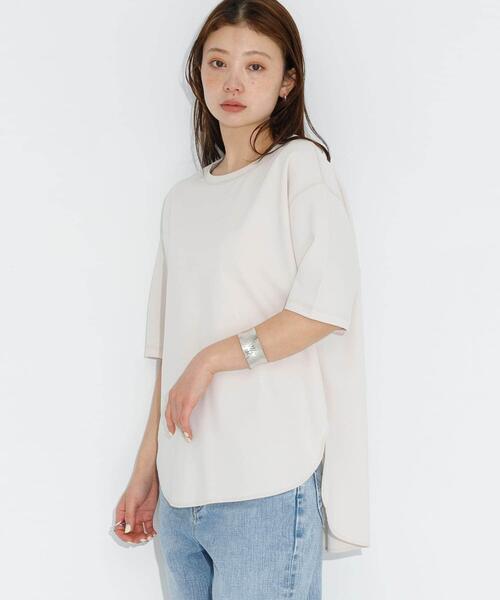 URBAN RESEARCH Sonny Label(アーバンリサーチサニーレーベル)の「カットジョーゼットハーフスリーブプルオーバー(Tシャツ/カットソー・レディース・ブラック/グレー系その他/オフホワイト・FREE)」の19枚目の写真