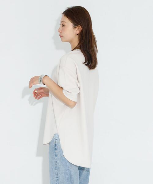 URBAN RESEARCH Sonny Label(アーバンリサーチサニーレーベル)の「カットジョーゼットハーフスリーブプルオーバー(Tシャツ/カットソー・レディース・ブラック/グレー系その他/オフホワイト・FREE)」の20枚目の写真