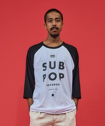 SUB POP（サブポップ）の「SUB POP  - 3/4 BASEBALL TEE“FUTURA”（Tシャツ/カットソー）」