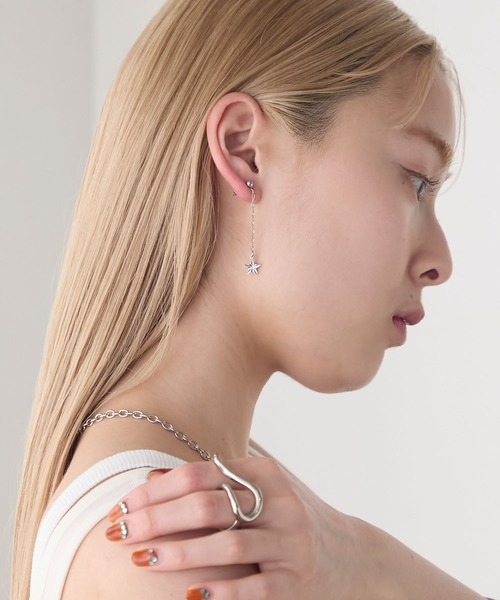 セール】【forksy.】スターモチーフピアス（ピアス（両耳用