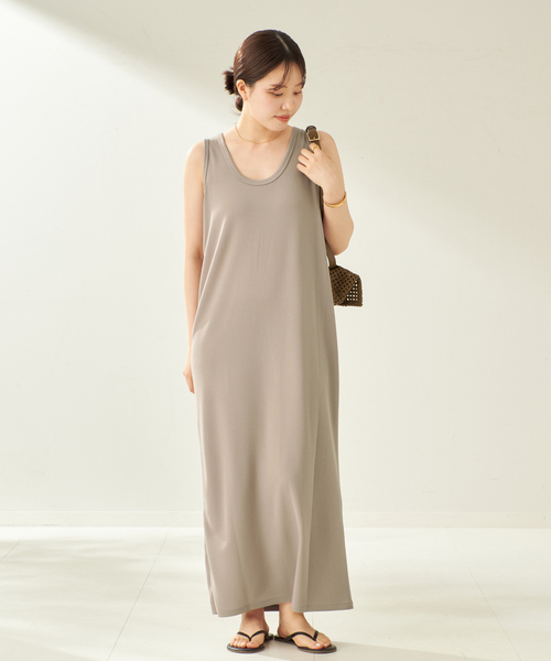 Plage☆今期 リブタンクワンピース 38 plage リブタンクワンピース 美品 カーキ38 - メルカリ