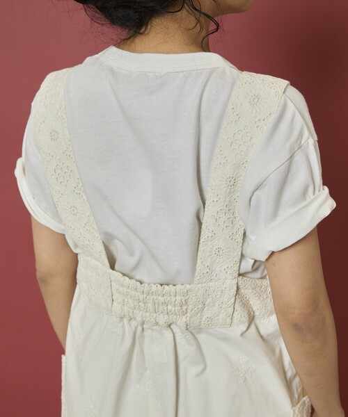 Freada（フリーダ）の「Freada/フリーダ カットワーク 刺繍 サロペット（サロペット/オーバーオール・レディース・ホワイト/ブラウン/ブラック・ﾌﾘ-）」の19枚目の写真