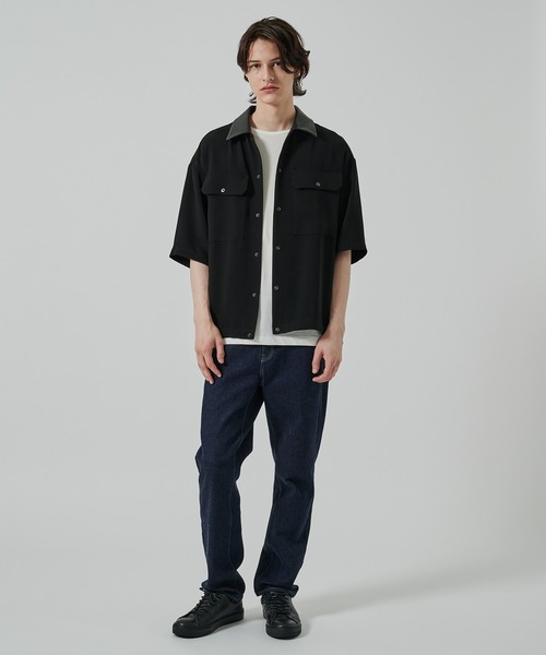 STUDIOUS（ステュディオス）の「【STUDIOUS】SUMMER ESSENTIAL C.P.O SHIRTS（シャツ/ブラウス・メンズ・ダークグレー/ブラック・1/2）」の3枚目の写真