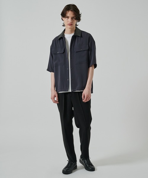 STUDIOUS（ステュディオス）の「【STUDIOUS】SUMMER ESSENTIAL C.P.O SHIRTS（シャツ/ブラウス・メンズ・ダークグレー/ブラック・1/2）」の4枚目の写真