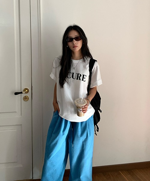 MEMECLE（メメクル）の「【 MEMECLE / メメクル 】チェックワイドイージーパンツ（その他パンツ・レディース・ブラック/ブルー・S/M/L）」の16枚目の写真