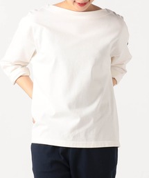 【日本製】デラヴェ長袖Tシャツ　ムジベーシックカラー