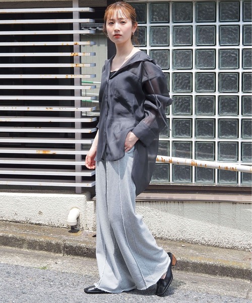 tiptop（ティップトップ）の「アソートシアーフードBIGシャツ（シャツ/ブラウス・レディース・オフホワイト/ピンク/チャコールグレー/ブルー系その他/ブラック系その他・FREE）」の22枚目の写真