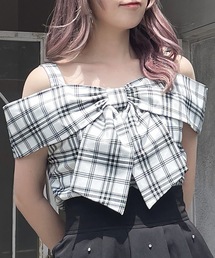 abc une face | オフショルリボンブラウス(シャツ/ブラウス)