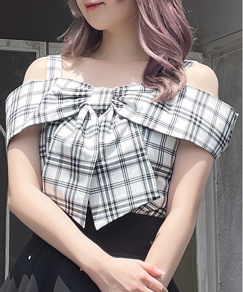 abc une face（アーベーセーアンフェイス）の「オフショルリボンブラウス（シャツ/ブラウス・レディース・ブラック/グリーン/ホワイト/イエロー/ホワイト系その他・FREE）」の21枚目の写真