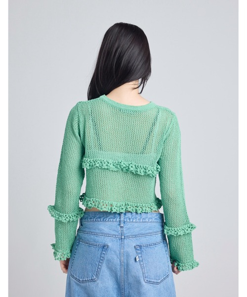 Little sunny bite(リトルサニーバイト)の「knit cardigan(ニット/セーター・レディース・ブルー/グリーン/ピンク・FREE)」の15枚目の写真