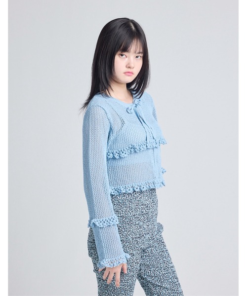 Little sunny bite(リトルサニーバイト)の「knit cardigan(ニット/セーター・レディース・ブルー/グリーン/ピンク・FREE)」の7枚目の写真