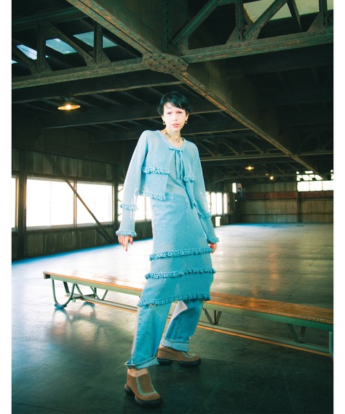 Little sunny bite(リトルサニーバイト)の「knit cardigan(ニット/セーター・レディース・ブルー/グリーン/ピンク・FREE)」の10枚目の写真