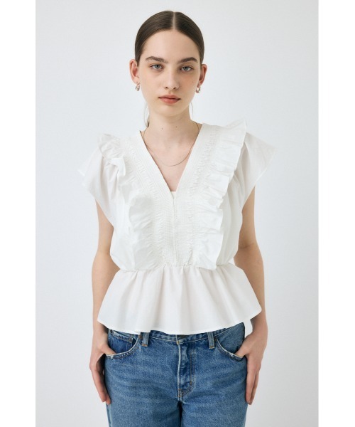 MOUSSY SHIRRING RUFFLE PEPLUM トップス SHIRRING RUFFLE PEPLUM トップス（シャツ/ブラウス）｜MOUSSY