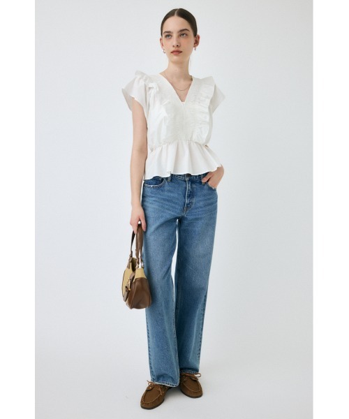 SHIRRING RUFFLE PEPLUM トップス（シャツ/ブラウス）｜MOUSSY