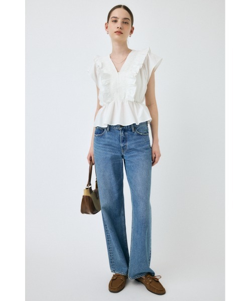 SHIRRING RUFFLE PEPLUM トップス（シャツ/ブラウス）｜MOUSSY
