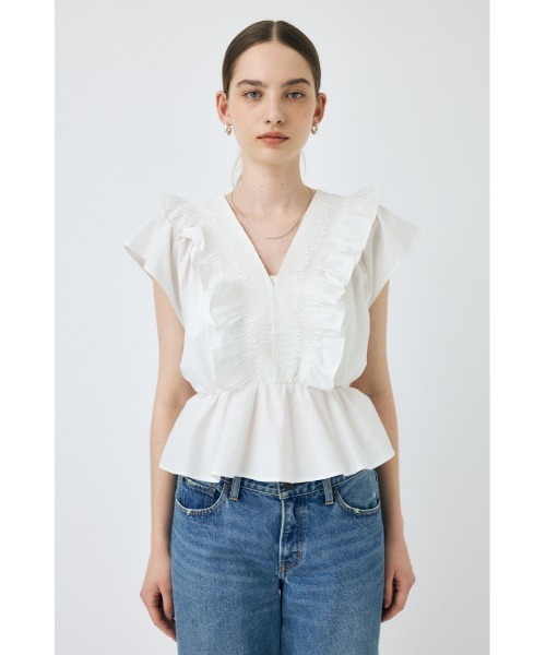 SHIRRING RUFFLE PEPLUM トップス（シャツ/ブラウス）｜MOUSSY