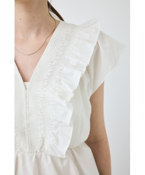 SHIRRING RUFFLE PEPLUM トップス（シャツ/ブラウス）｜MOUSSY