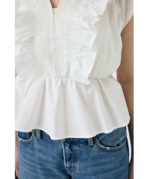 新品未使用【MOUSSY】SHIRRING RUFFLE PEPLUM トップス MOUSSY | SHIRRING RUFFLE PEPLUM トップス (その他トップス