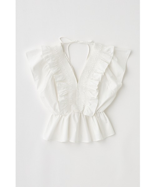 SHIRRING RUFFLE PEPLUM トップス（シャツ/ブラウス）｜MOUSSY