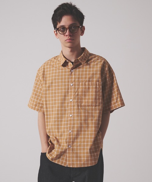 FIRST DOWN SUCKER S/S SHIRTS ファーストダウン サッカー ショートスリーブ シャツ メンズ レディース BLACK ブラック F891028-06 サッカー ショートスリーブ シャツ | SUCKER S/S SHIRTS – FIRST