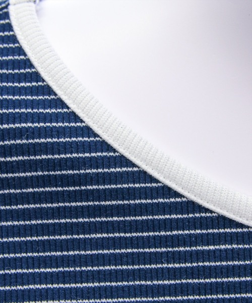 clear（クリア）の「ワンショル肩リボン半袖ボーダーカットソー[大人 カジュアル 夏]≪SS新作≫（Tシャツ/カットソー・レディース・レッド/ネイビー/オフホワイト・F）」の6枚目の写真