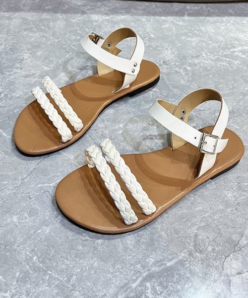 shoppinggo(ショッピングゴー)の「サンダル レディース ミュール パンプス 靴 春夏(サンダル・レディース・ブラック/ホワイト・36/37/38/39)」の2枚目の写真