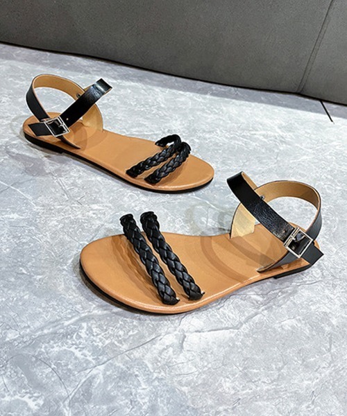 shoppinggo(ショッピングゴー)の「サンダル レディース ミュール パンプス 靴 春夏(サンダル・レディース・ブラック/ホワイト・36/37/38/39)」の5枚目の写真