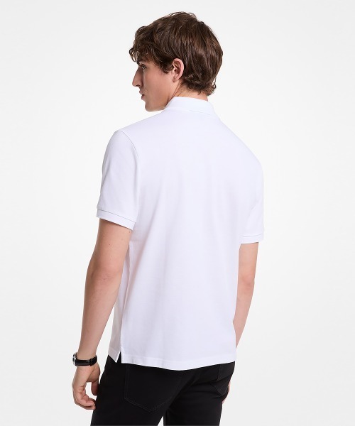 MICHAEL KORS（マイケルコース）の「ロゴ ジップ ポロ（ポロシャツ・メンズ・ホワイト・L/M/XS/S/XL）」の2枚目の写真