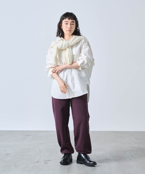 kha:ki(カーキ)の「「KHA:KI / カーキ」STRAIGHT SWEAT PANTS(スウェットパンツ・レディース・アッシュグレー/ライトイエロー/ブラック/ダークブラウン系・1/2)」の14枚目の写真