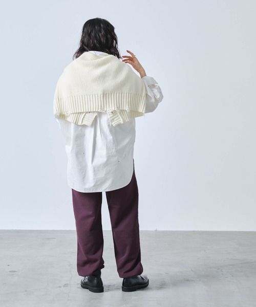 kha:ki(カーキ)の「「KHA:KI / カーキ」STRAIGHT SWEAT PANTS(スウェットパンツ・レディース・アッシュグレー/ライトイエロー/ブラック/ダークブラウン系・1/2)」の16枚目の写真