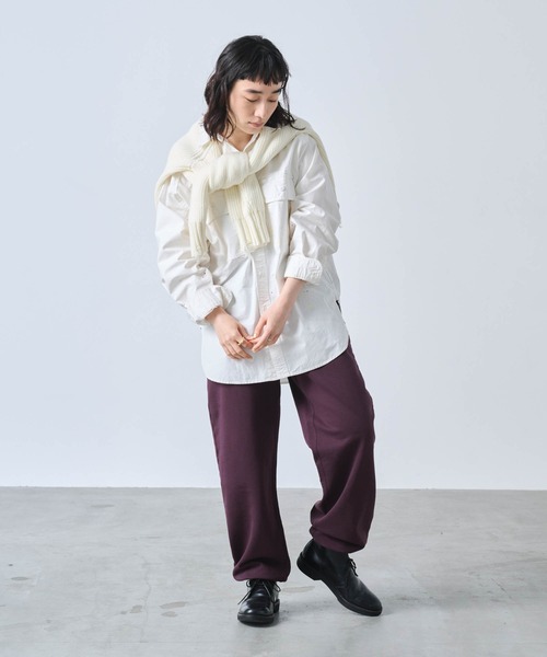 kha:ki(カーキ)の「「KHA:KI / カーキ」STRAIGHT SWEAT PANTS(スウェットパンツ・レディース・アッシュグレー/ライトイエロー/ブラック/ダークブラウン系・1/2)」の18枚目の写真