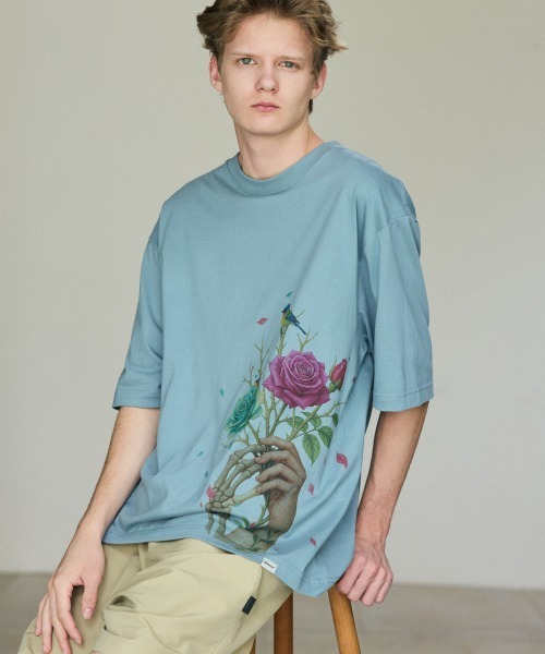 rehacer(レアセル)の「rehacer : The Weaves Relax Fit T-shirt / ザ ウェ-ブス リラックス フィットTシャツ(Tシャツ/カットソー・メンズ・ブルー/ブラック/ホワイト・SMALL/MEDIUM/LARGE/X-LARGE)」の3枚目の写真