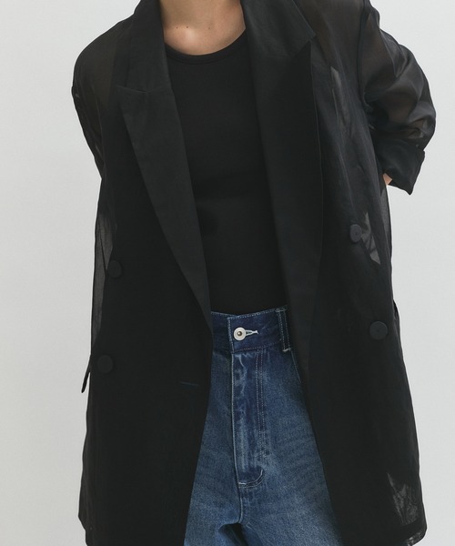 セール】【逸品】ダブルブレストシアージャケット（テーラード