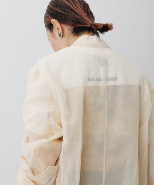 新品タグ付き　adam et rope 逸品　シアージャケット　アイボリー ADAM ET ROPÉ FEMME(アダム エ ロペ ファム) / 【逸品】シアー