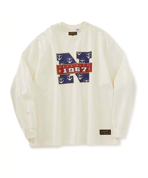 BLUE BLUE（ブルーブルー）の「SOUTHERN MFG CO. BLUEBLUE /N1967 ロングスリーブ Tシャツ（Tシャツ/カットソー・メンズ・ホワイト/イエロー/ネイビー・M/L/S/XL）」の2枚目の写真