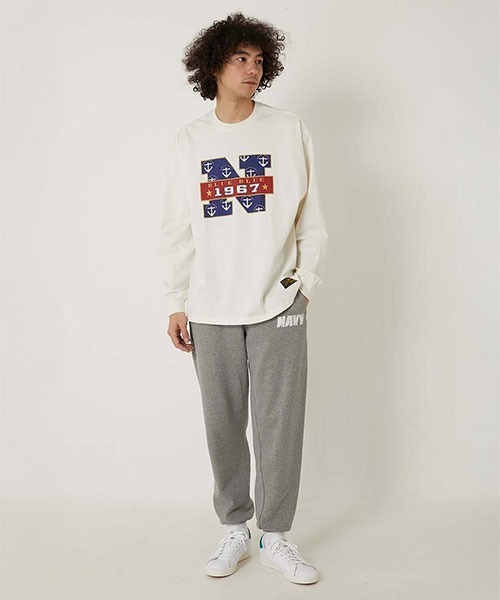 BLUE BLUE（ブルーブルー）の「SOUTHERN MFG CO. BLUEBLUE /N1967 ロングスリーブ Tシャツ（Tシャツ/カットソー・メンズ・ホワイト/イエロー/ネイビー・M/L/S/XL）」の7枚目の写真