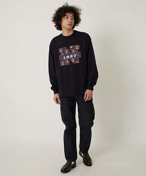 BLUE BLUE（ブルーブルー）の「SOUTHERN MFG CO. BLUEBLUE /N1967 ロングスリーブ Tシャツ（Tシャツ/カットソー・メンズ・ホワイト/イエロー/ネイビー・M/L/S/XL）」の13枚目の写真