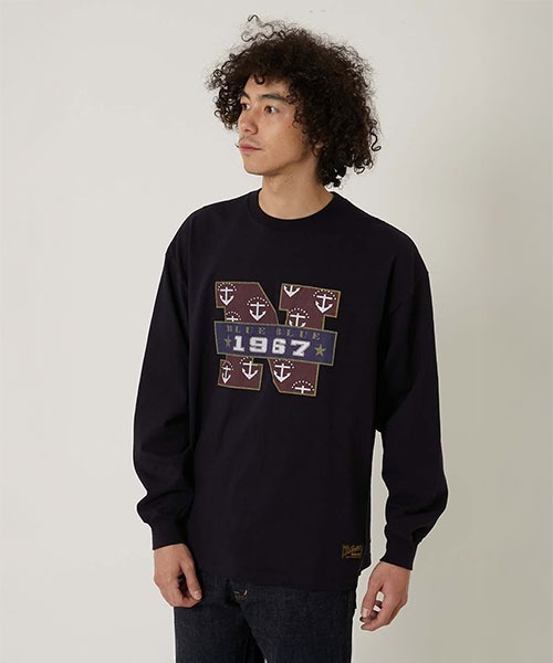BLUE BLUE（ブルーブルー）の「SOUTHERN MFG CO. BLUEBLUE /N1967 ロングスリーブ Tシャツ（Tシャツ/カットソー・メンズ・ホワイト/イエロー/ネイビー・M/L/S/XL）」の5枚目の写真