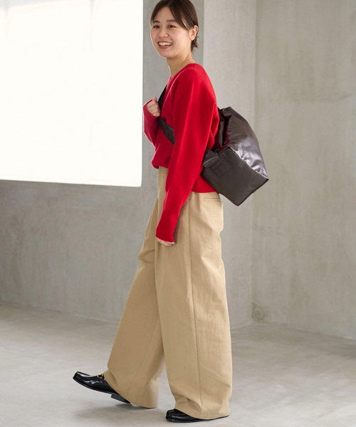 JOURNAL STANDARD relume（ジャーナルスタンダード　レリューム）の「《追加 / 新色》2タックワイドパンツ（チノパンツ・レディース・ベージュ/ブラック/カーキ・36/38）」の11枚目の写真