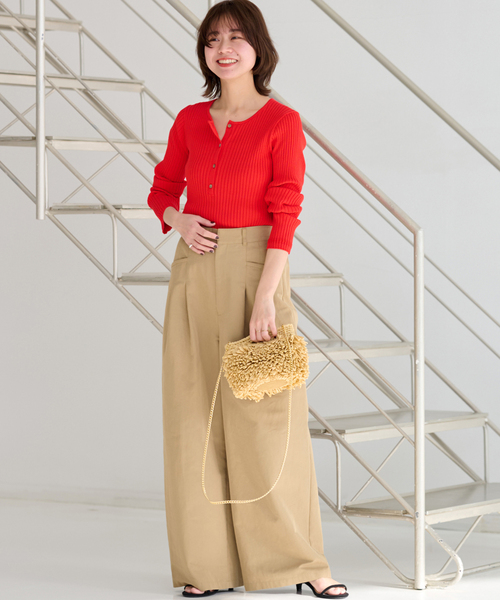 JOURNAL STANDARD relume（ジャーナルスタンダード　レリューム）の「《追加 / 新色》2タックワイドパンツ（チノパンツ・レディース・ベージュ/ブラック/カーキ・36/38）」の14枚目の写真