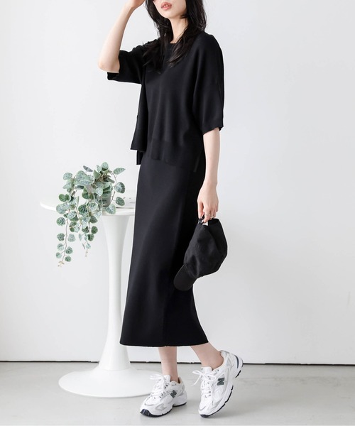 JUEMI リブニットセットアップ JUEMI - juemi Box rib knit pant&tops setup リブニットの通販
