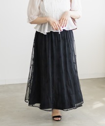 3WAY花柄チュールスカート