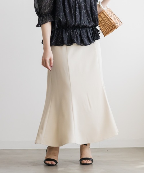 CLETTE（クレット）の「3WAY花柄チュールスカート（スカート・レディース・ブラック/ライトベージュ・4L/3L/LL）」の15枚目の写真