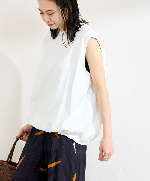 tシャツ 「追加」シャーリングノースリーブＴシャツ レディース JOURNAL STANDARD tシャツ 「追加」シャーリングノースリーブT
