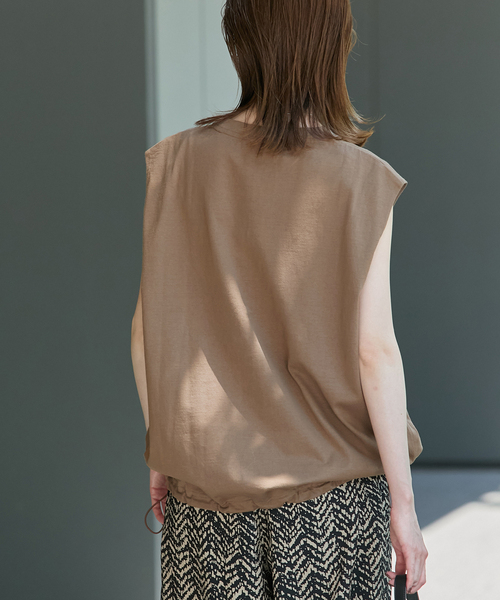 tシャツ 「追加」シャーリングノースリーブＴシャツ レディース JOURNAL STANDARD tシャツ 「追加」シャーリングノースリーブT